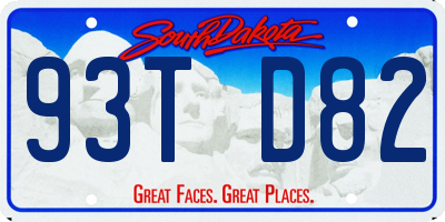 SD license plate 93TD82