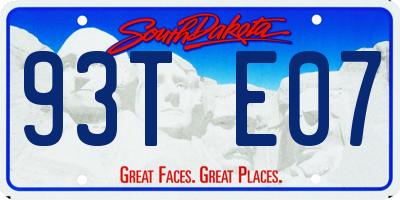 SD license plate 93TE07