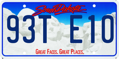 SD license plate 93TE10