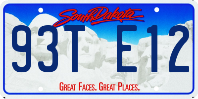 SD license plate 93TE12