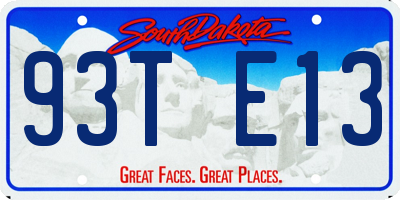 SD license plate 93TE13