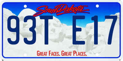SD license plate 93TE17