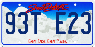 SD license plate 93TE23