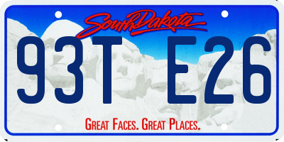 SD license plate 93TE26