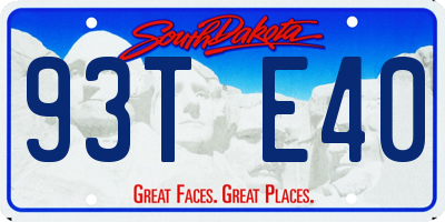 SD license plate 93TE40