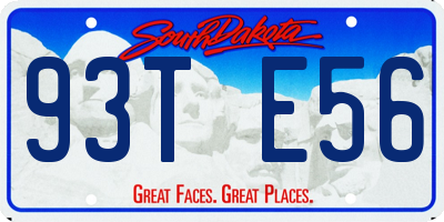 SD license plate 93TE56