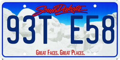 SD license plate 93TE58