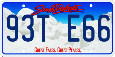SD license plate 93TE66