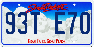SD license plate 93TE70