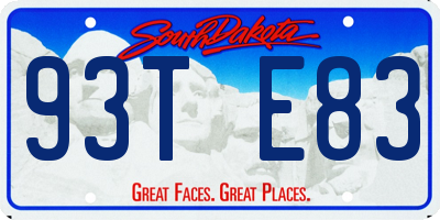 SD license plate 93TE83