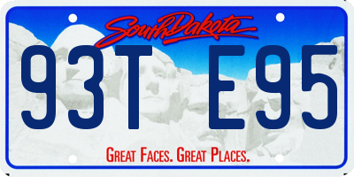 SD license plate 93TE95