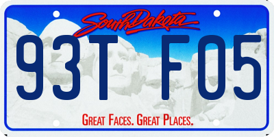 SD license plate 93TF05