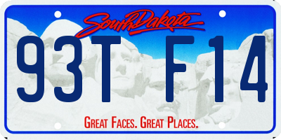 SD license plate 93TF14