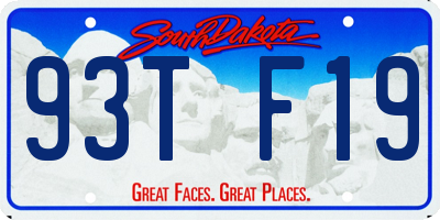 SD license plate 93TF19