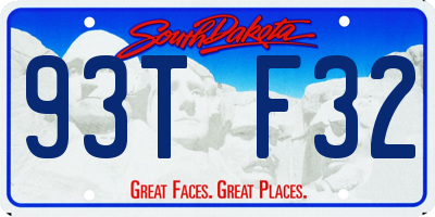 SD license plate 93TF32