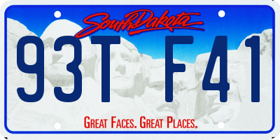 SD license plate 93TF41