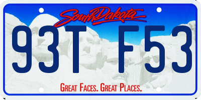 SD license plate 93TF53