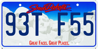 SD license plate 93TF55