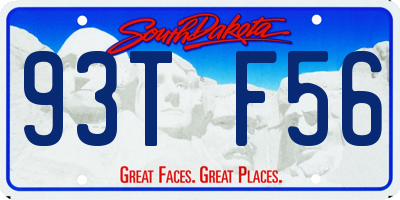 SD license plate 93TF56