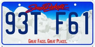 SD license plate 93TF61