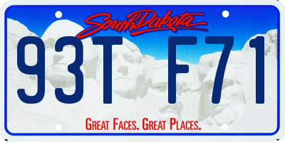 SD license plate 93TF71