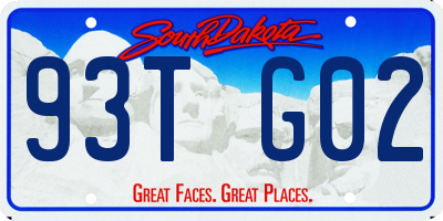 SD license plate 93TG02