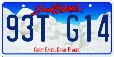 SD license plate 93TG14