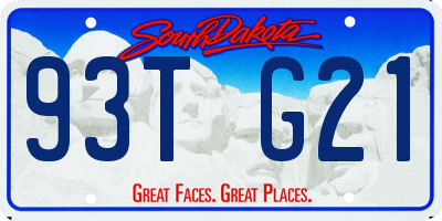 SD license plate 93TG21