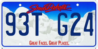 SD license plate 93TG24