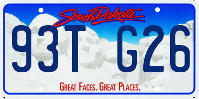 SD license plate 93TG26