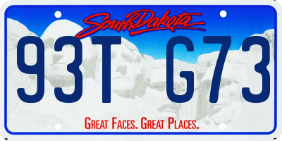 SD license plate 93TG73