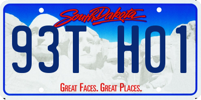 SD license plate 93TH01