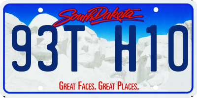 SD license plate 93TH10