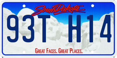 SD license plate 93TH14