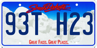 SD license plate 93TH23