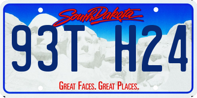 SD license plate 93TH24