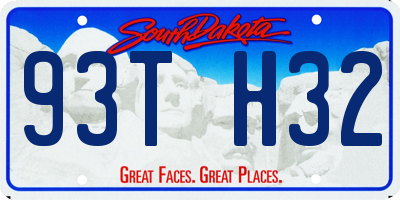 SD license plate 93TH32