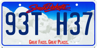 SD license plate 93TH37
