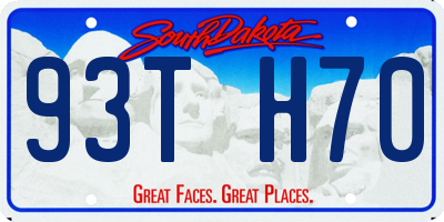 SD license plate 93TH70