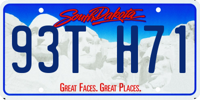 SD license plate 93TH71