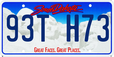 SD license plate 93TH73
