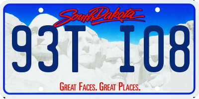 SD license plate 93TI08