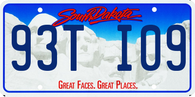 SD license plate 93TI09