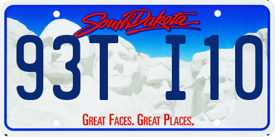 SD license plate 93TI10