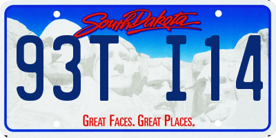 SD license plate 93TI14