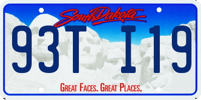 SD license plate 93TI19