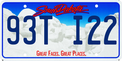 SD license plate 93TI22