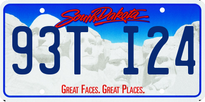 SD license plate 93TI24