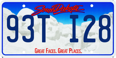 SD license plate 93TI28