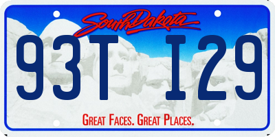 SD license plate 93TI29